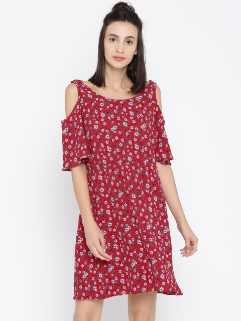 

Honey by Pantaloons Women Red Printed A-Line Dress