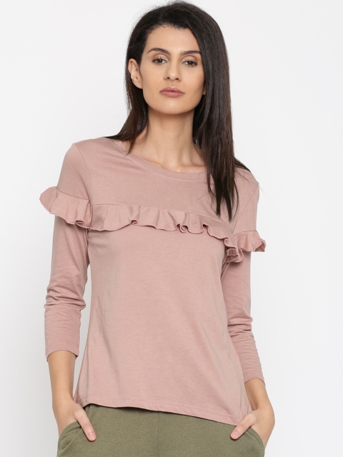 

Honey by Pantaloons Women Mauve Solid Top