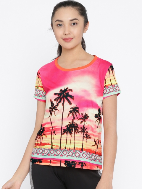 

Ajile by Pantaloons Women Multicoloured Printed Round Neck T-shirt, Multi