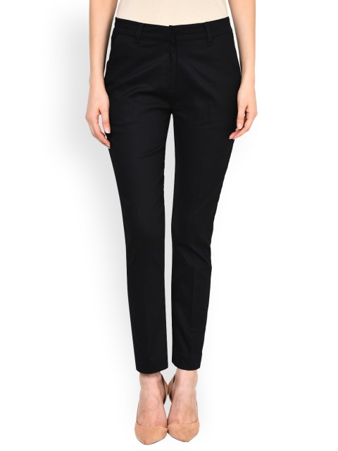 

Castle Women Black Smart Regular Fit Solid Formal Trousers