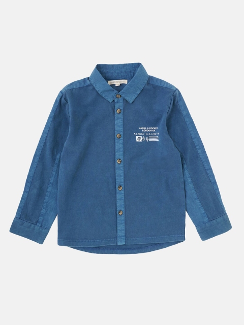 

Angel & Rocket Boys Blue Classic Printed Casual Shirt