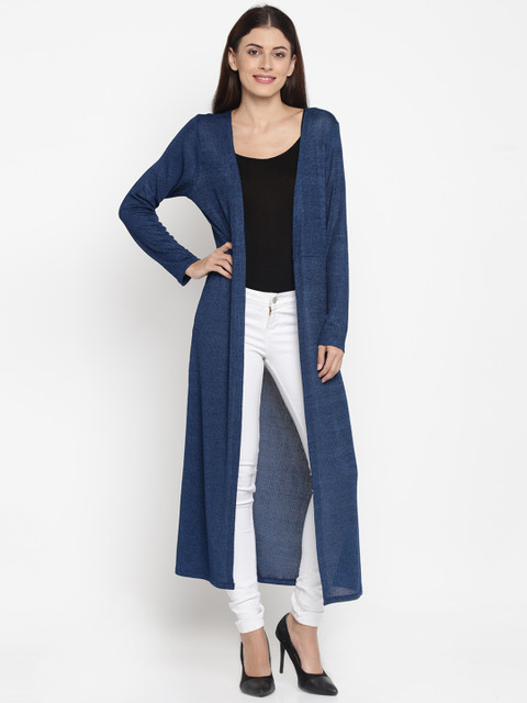 

AKKRITI BY PANTALOONS Blue Longline Shrug
