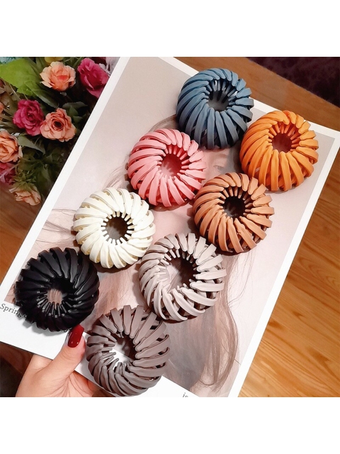 

FIMBUL Women Pink & Black 8 Ponytail Holders