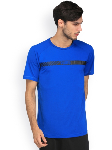 

Puma Men Blue Printed Active Tec Round Neck T-shirt
