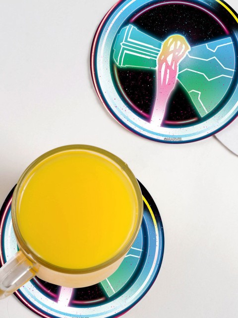 

macmerise Pack Of 6 Blue Bifrost Stormbreaker Designed Circular Coasters