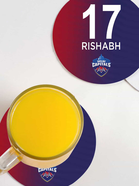 

macmerise Pack Of 6 Blue Delhi Capitals Gear Up Designed Circular Coasters