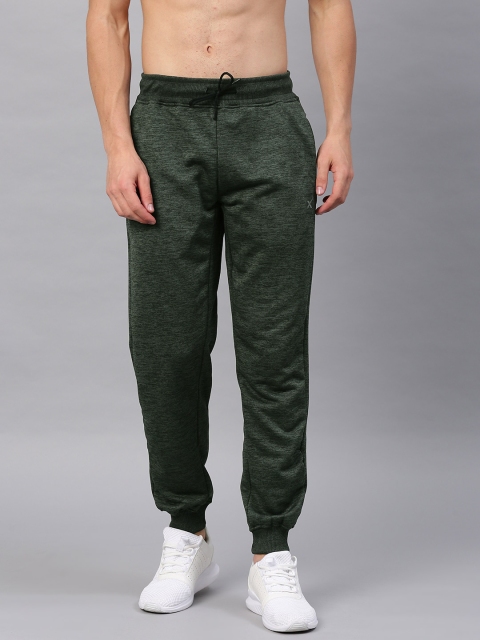 

HRX Active by Hrithik Roshan Olive Green Self-Design Joggers