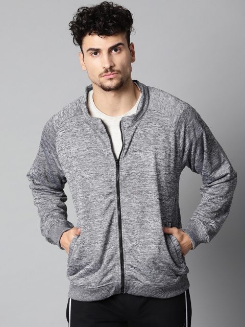 

HRX by Hrithik Roshan Men Grey Melange Solid Sweatshirt