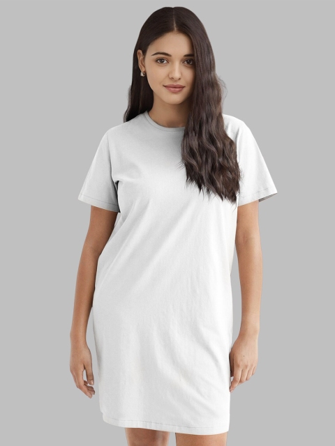 

Pootlu Grey Melange Pure Cotton T-shirt Dress