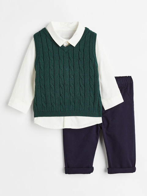 

H&M Boys Blue & White 3-Piece Cotton Set