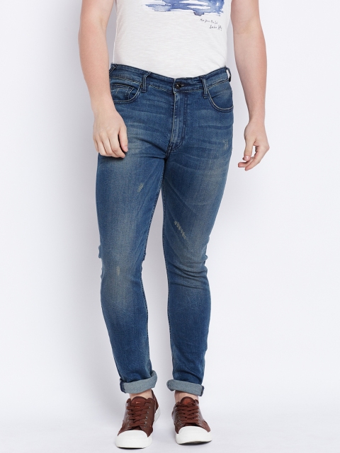 

Pepe Jeans Men Blue Mid-Rise Low Distress Stretchable Jeans