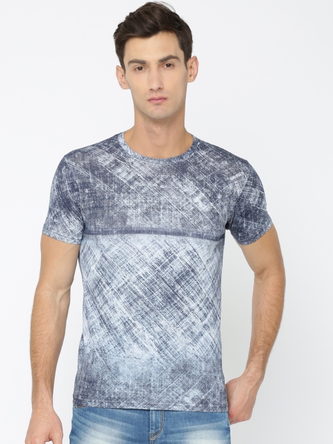 

Pepe Jeans Men Blue Printed Round Neck T-shirt