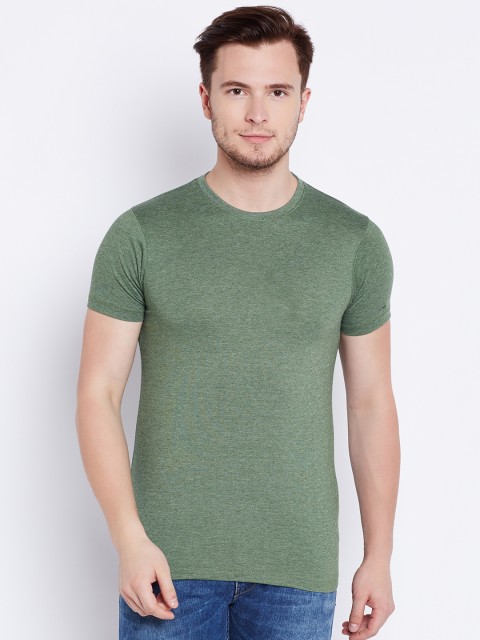 

Pepe Jeans Men Green Solid Round Neck T-shirt
