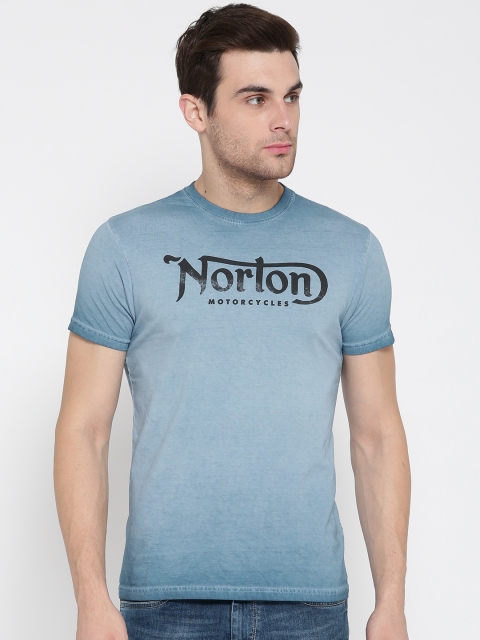 

Pepe Jeans Men Blue Printed Round Neck T-shirt