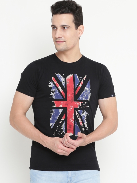 

Pepe Jeans Men Black Printed Round Neck T-shirt