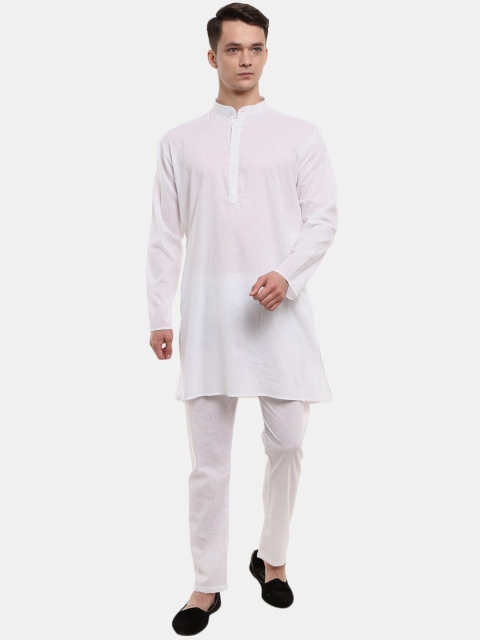

V-Mart Men White Pure Cotton Kurta with Pyjama