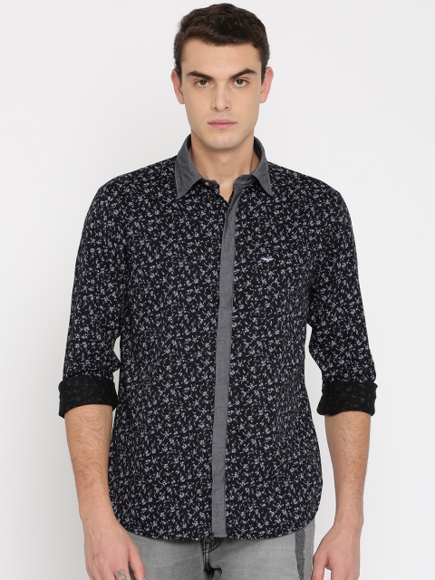 

Park Avenue Men Black Slim Fit Printed Casual Shirt
