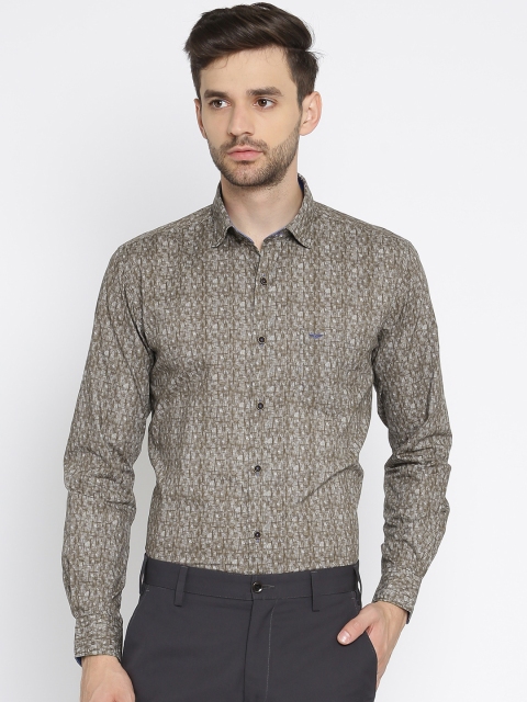 

Park Avenue Men Brown Regular Fit Printed Casual Shirt