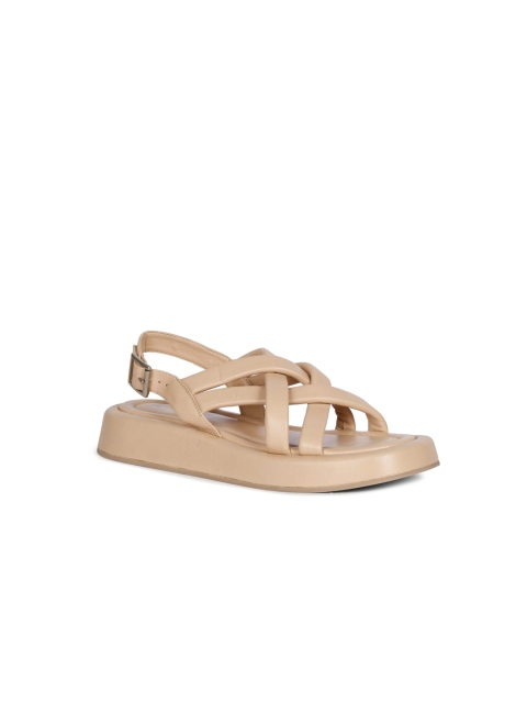 

Saint G Nude-Coloured Leather Flatform Heels