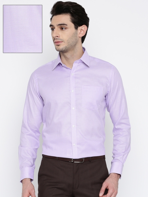 

Park Avenue Men Purple Slim Fit Checked Formal Shirt