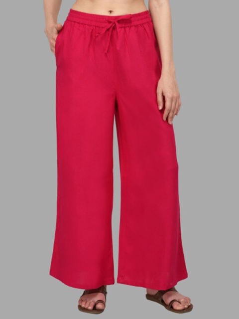 

Pistaa Women Pink Solid Palazzos