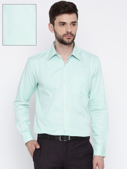 

Park Avenue Men Sea Green Slim Fit Self-Design Formal Shirt