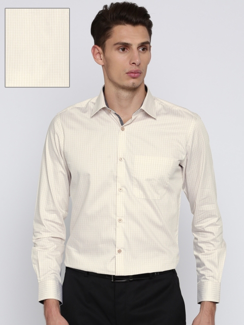 

Raymond Men Brown & White Regular Fit Checked Formal Shirt