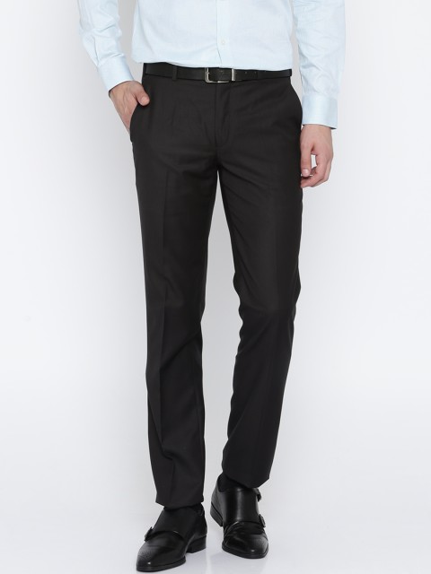 

Park Avenue Men Blue Super Slim Fit Solid Formal Trousers