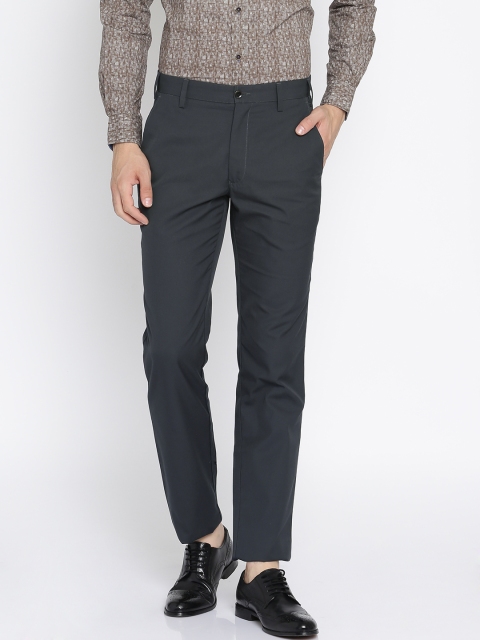 

Park Avenue Men Charcoal Super Slim Fit Wrinkle Free Regular Trousers