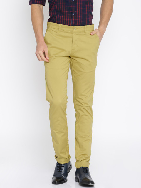 

Parx Men Khaki Lowell Slim Fit Solid Regular Trousers