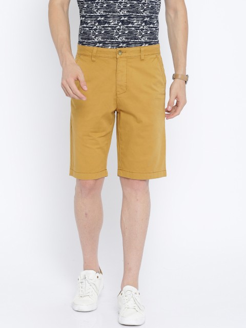 

Parx Men Khaki Solid Regular Fit Chino Shorts