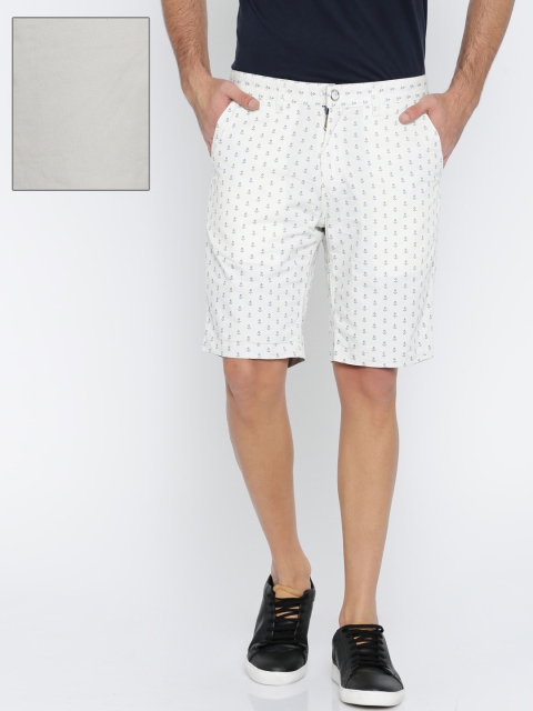 

Parx Men White & Grey Resort Fit Reversible Chino Shorts
