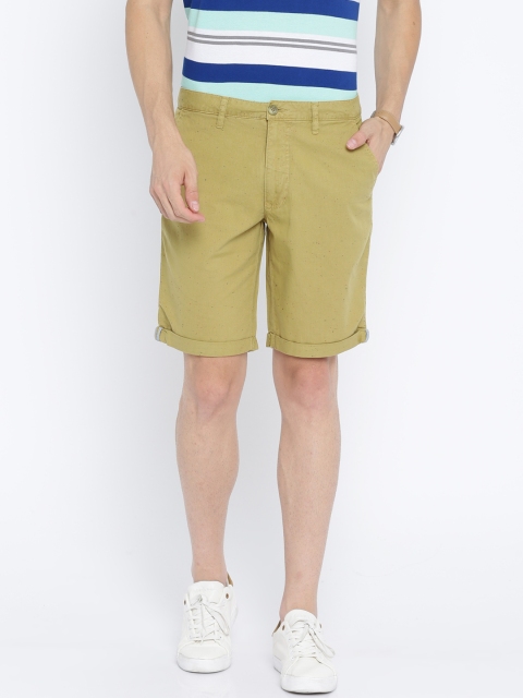 

Parx Men Khaki Self-Design Regular Fit Regular Shorts