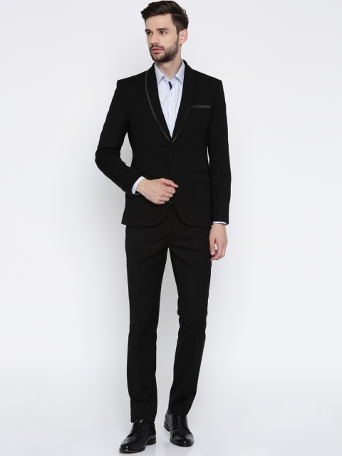 

Parx Black Urban Fit Single-Breasted Formal Suit