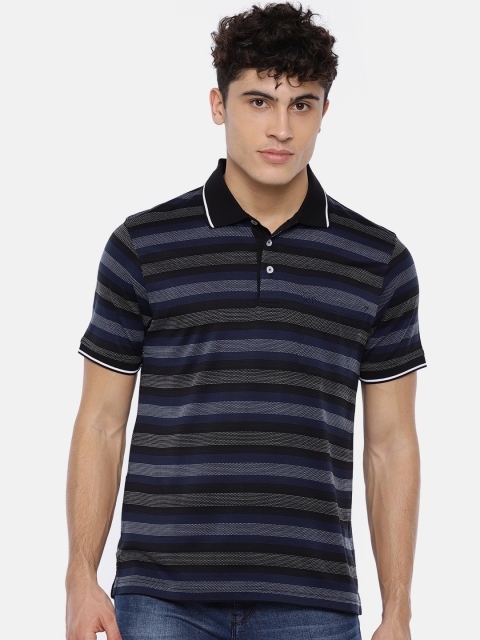 

Raymond Men Blue & White Striped Polo T-shirt