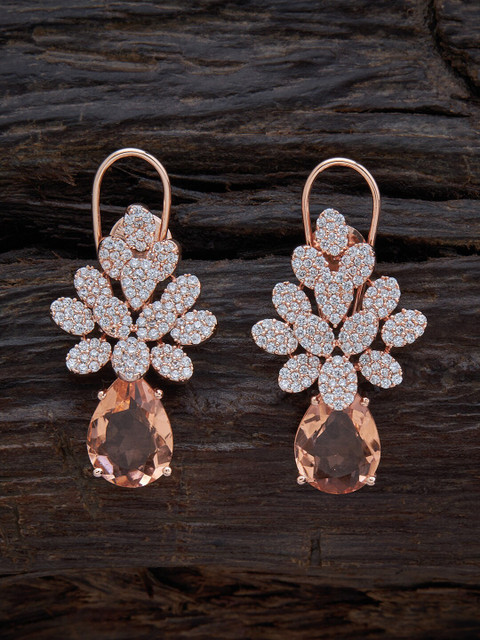 

Kushal's Fashion Jewellery Gold Plated Champagne Floral Studs Earrings