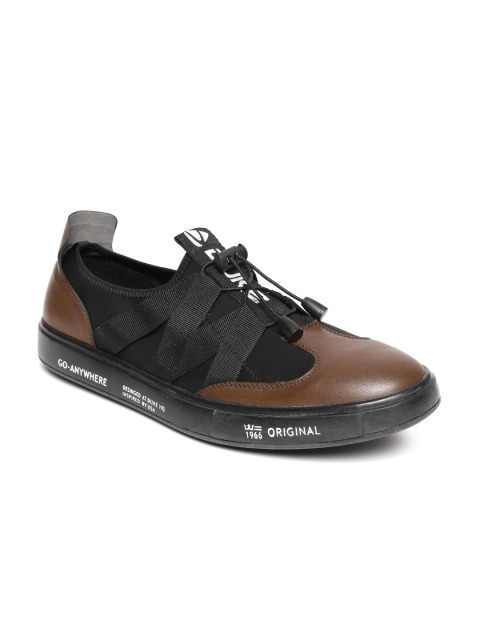 

Duke Men Brown & Black Slip-Ons
