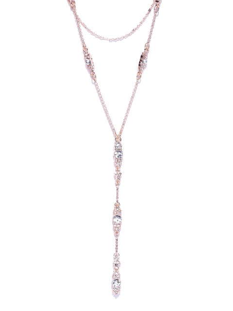 

Accessorize Gold-Toned Stone-Studded Dual-Stranded Necklace