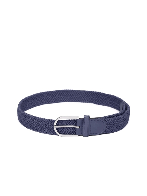 

Blueberry Men Navy Braided Belt, Navy blue