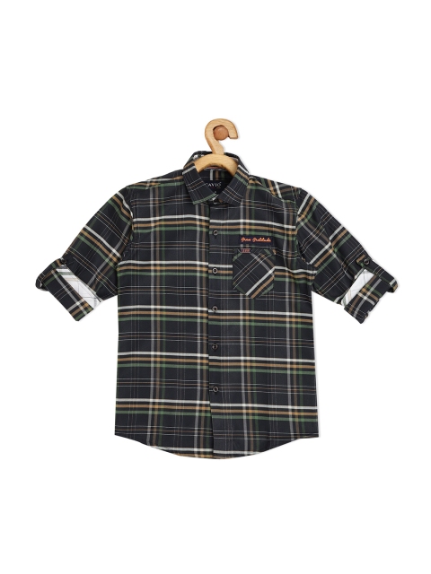

CAVIO Boys Green Tartan Checked Casual Shirt