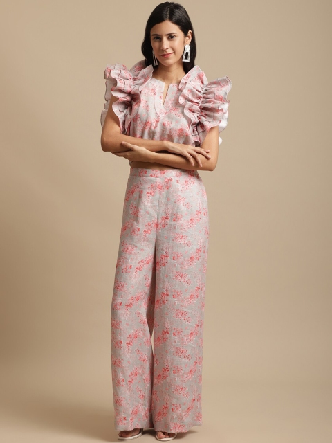 

ewoke Women Grey Printed Hemp Co-Ord Set