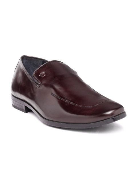 

Louis Philippe Men Coffee Brown Genuine Leather Semiformal Slip-Ons