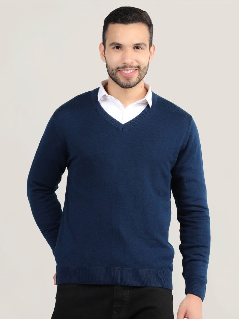 

CHKOKKO Women Blue Pullover