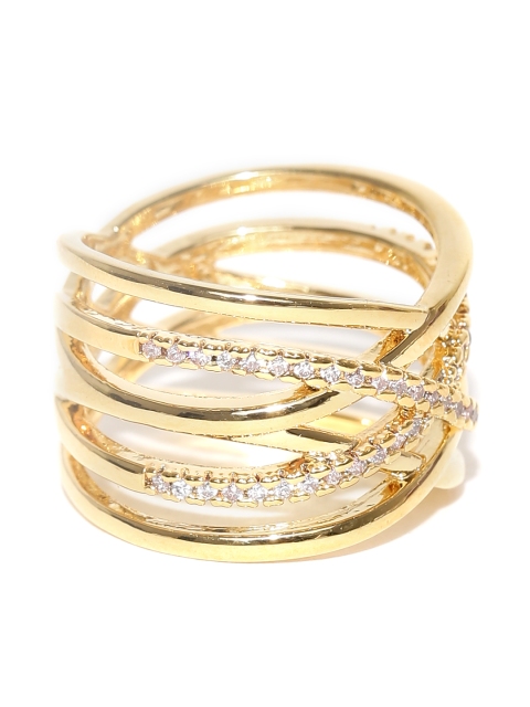 

Accessorize Gold-Plated CZ Stone-Studded Ring