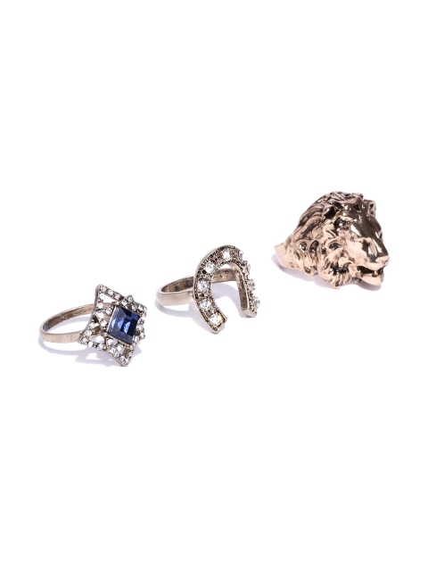 

Accessorize Set of 3 Rings, Gold