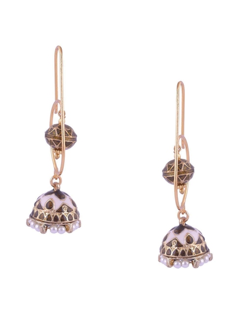 

Adwitiya Collection White Pearls and Gold Plated Classic Drop Earrings