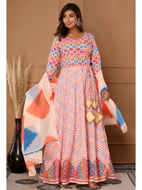 

NeshamaKurti Off White A-Line Dress