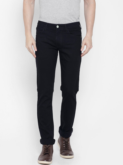 

ColorPlus Men Black Tapered Fit Mid-Rise Clean Look Stretchable Jeans