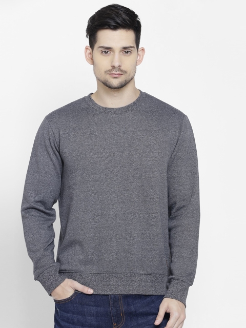 

ColorPlus Men Charcoal Grey Tailored Fit Solid Sweatshirt