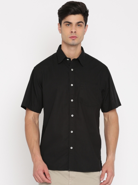 

ColorPlus Men Black Contemporary Regular Fit Solid Casual Shirt